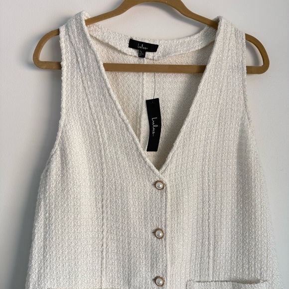 Lulu's White Button-Up Mini Dress - Picture 6 of 8